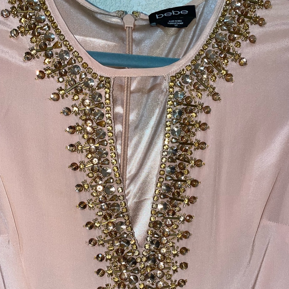 Bebe rose dust beaded dress - Picture 5 of 8